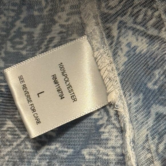 World Unity Womens Sz Large Black & Blue Beaded V-Neck Long Sleeve Tunic Top - Picture 4 of 12